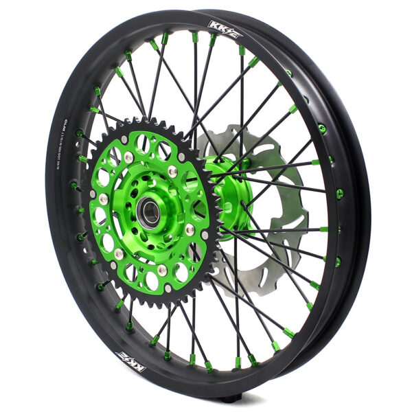 KKE 21/19 MX Spoked Wheels Rims For KAWASAKI KX125 KX250 2003 2004 2005 Black Spokes - Image 4