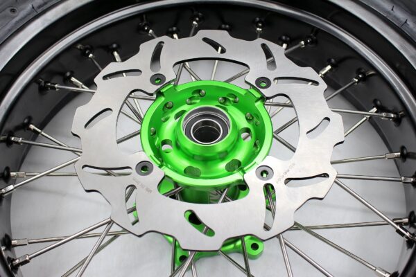KKE 17inch KX450 KX450X KX250F 2020 KX450F 2019-2021 KX450 2019-2023 For KAWASAKI Supermoto Rims CST Tires Green - Image 5