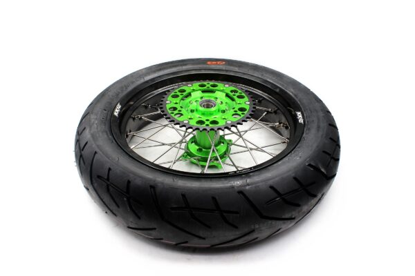KKE 17inch KX450 KX450X KX250F 2020 KX450F 2019-2021 KX450 2019-2023 For KAWASAKI Supermoto Rims CST Tires Green - Image 6