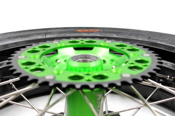 KKE 17inch KX450 KX450X KX250F 2020 KX450F 2019-2021 KX450 2019-2023 For KAWASAKI Supermoto Rims CST Tires Green - Image 8