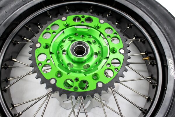 KKE 17inch KX450 KX450X KX250F 2020 KX450F 2019-2021 KX450 2019-2023 For KAWASAKI Supermoto Rims CST Tires Green - Image 9