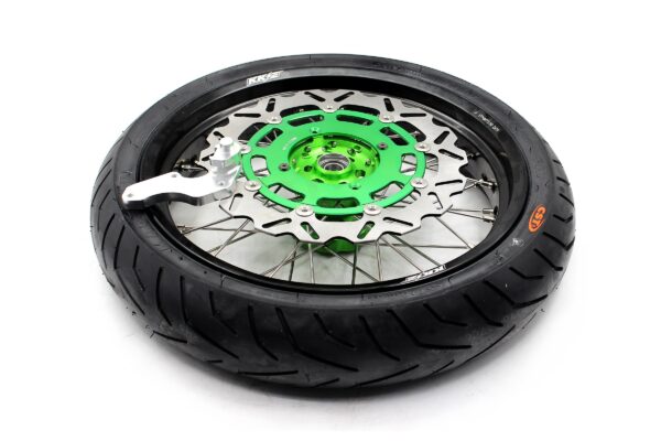 KKE 17inch KX450 KX450X KX250F 2020 KX450F 2019-2021 KX450 2019-2023 For KAWASAKI Supermoto Rims CST Tires Green - Image 2