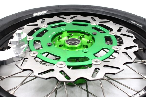 KKE 17inch KX450 KX450X KX250F 2020 KX450F 2019-2021 KX450 2019-2023 For KAWASAKI Supermoto Rims CST Tires Green - Image 11