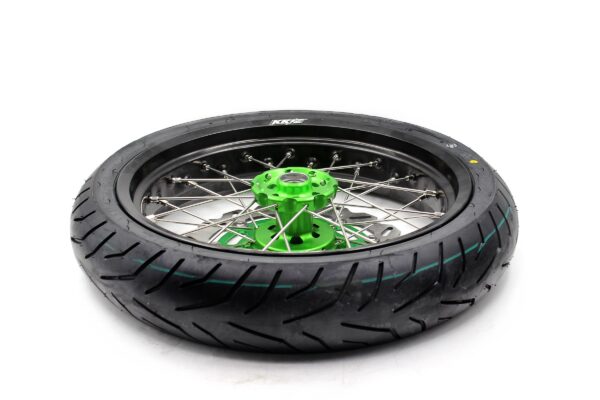 KKE 17inch KX450 KX450X KX250F 2020 KX450F 2019-2021 KX450 2019-2023 For KAWASAKI Supermoto Rims CST Tires Green - Image 12