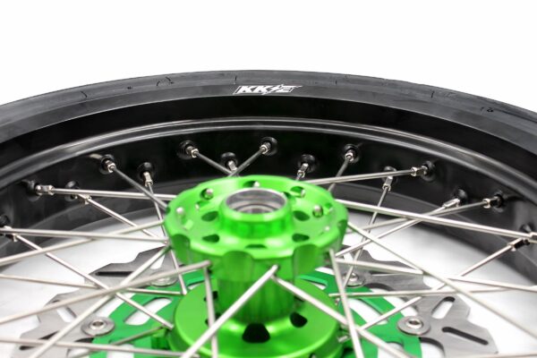 KKE 17inch KX450 KX450X KX250F 2020 KX450F 2019-2021 KX450 2019-2023 For KAWASAKI Supermoto Rims CST Tires Green - Image 14
