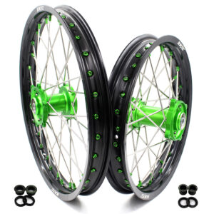 KKE 17/14 For KAWASAKI KX85 KX80  KX100 KLX140/L Big Kid’s Wheels Rim Green Nipples