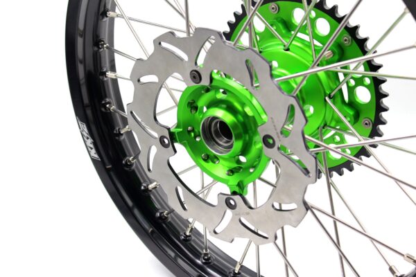 KKE 18"×2.15 Rear Wheel Rim For KAWASAKI KX125 KX250 1993 to 2002 Green&Black - Image 4