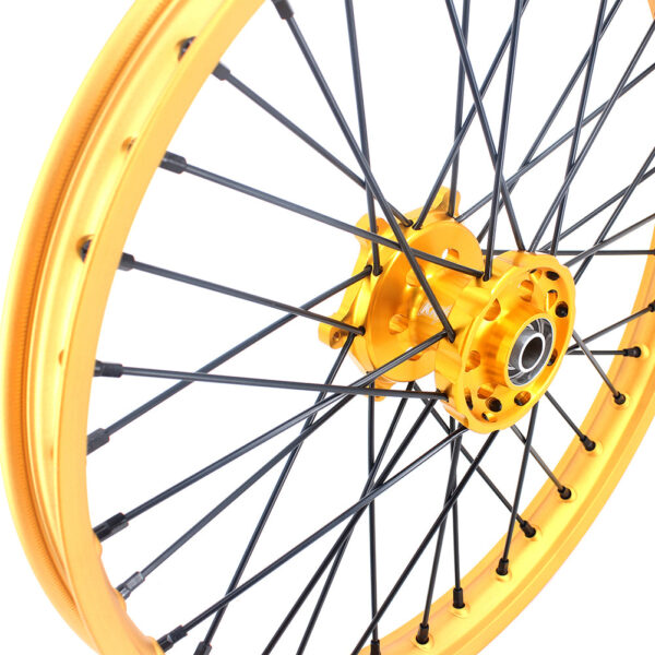 KKE 21 & 19 Gold Rims For Suzuki RM125 2001-2007 RM250 2001-2008 Off Road Wheels - Image 4