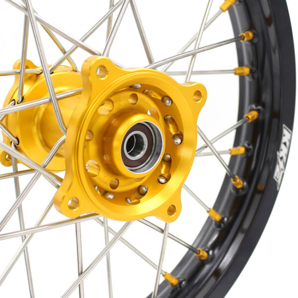 KKE 17/14 RM80 1993-2001 RM85 2002-2023 For SUZUKI Kid's Small Wheels Rims Gold Nipples - Image 12