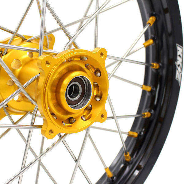 KKE 17/14 RM80 1993-2001 RM85 2002-2023 For SUZUKI Kid's Small Wheels Rims Gold Nipples - Image 14