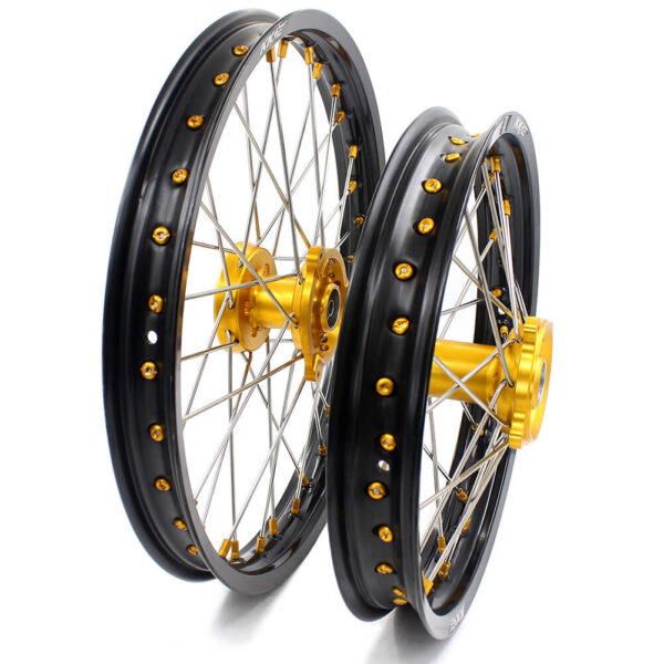 KKE 17/14 RM80 1993-2001 RM85 2002-2023 For SUZUKI Kid's Small Wheels Rims Gold Nipples - Image 4