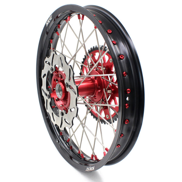 KKE 21 & 19 Wheels for Suzuki RMZ250 2007-2024 RMZ450 2005-2024 Red Nipples - Image 21