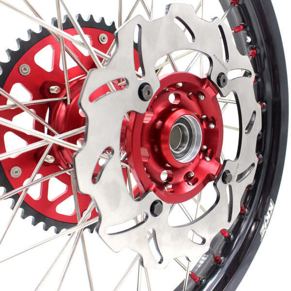 KKE 21 & 19 Wheels for Suzuki RMZ250 2007-2024 RMZ450 2005-2024 Red Nipples - Image 22