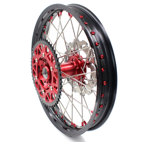 KKE 21 & 19 Wheels for Suzuki RMZ250 2007-2024 RMZ450 2005-2024 Red Nipples - Image 23