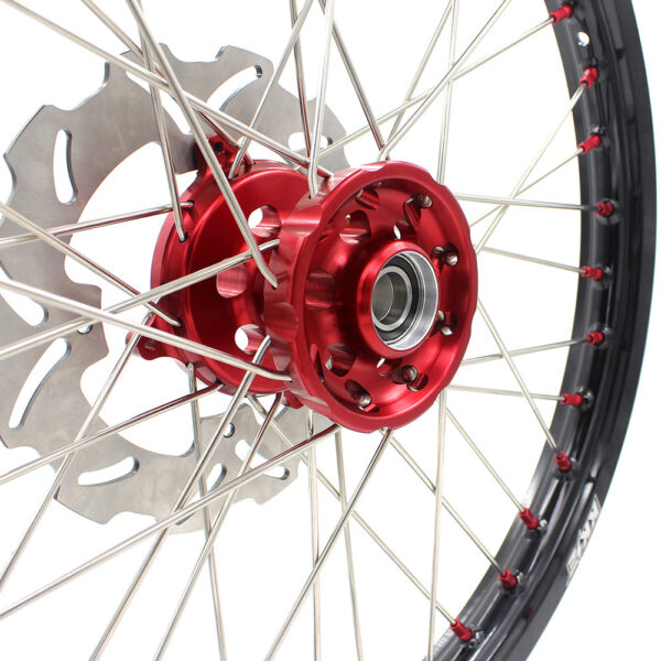 KKE 21 & 19 Wheels for Suzuki RMZ250 2007-2024 RMZ450 2005-2024 Red Nipples - Image 19