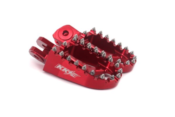 KKE Footpegs Billet Foot Rest For  E-Ride Electric Bike Red - Image 2