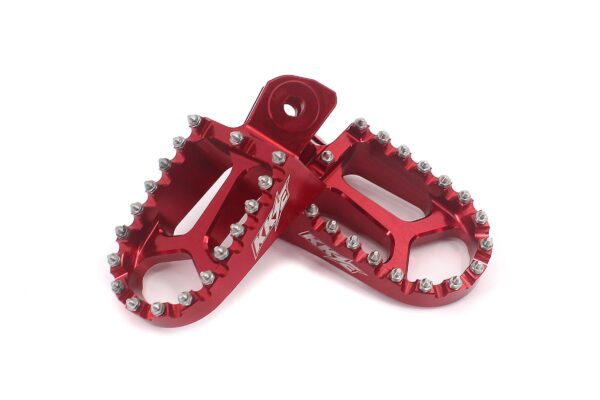 KKE Footpegs Billet Foot Rest For  E-Ride Electric Bike Red - Image 3