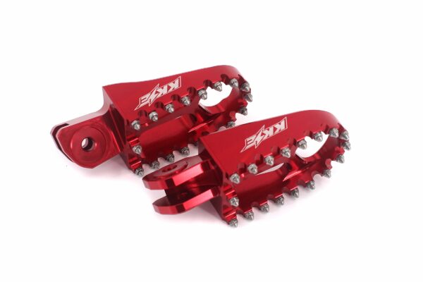 KKE Footpegs Billet Foot Rest For  E-Ride Electric Bike Red - Image 6