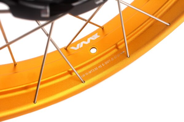 VMX 19inch / 17inch Spoked Tubeless Wheels Set For KTM390 Adventure 2020 2021 Gold Rim - Image 12