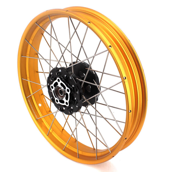 VMX 2.5*19 & 4.25*17 Tubeless Wheels Set Fit For Honda CB500X 2019-2021 Black Hub Gold Rim - Image 2