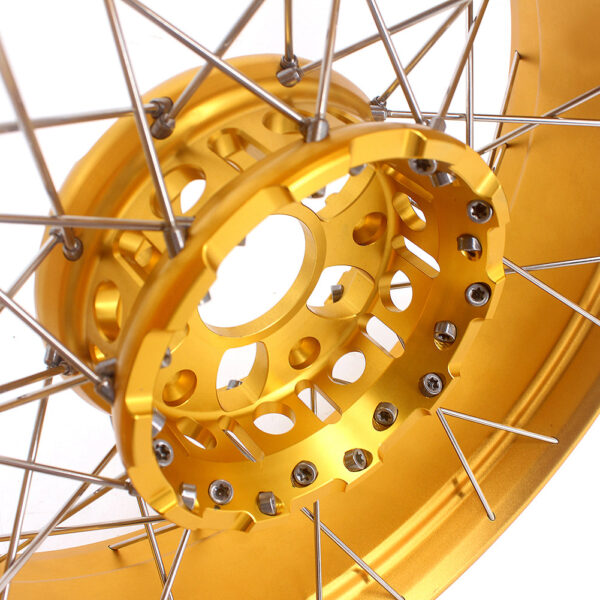 VMX 19inch & 17inch Tubeless Spoked Wheels For BMW R1200GS 2013-2020 R1250GS 2019-2023 Gold Hub & Rim - Image 10