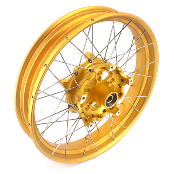 VMX 19inch & 17inch Tubeless Spoked Wheels For BMW R1200GS 2013-2020 R1250GS 2019-2023 Gold Hub & Rim - Image 3