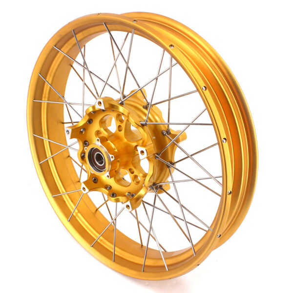 VMX 19inch & 17inch Tubeless Spoked Wheels For BMW R1200GS 2013-2020 R1250GS 2019-2023 Gold Hub & Rim - Image 5