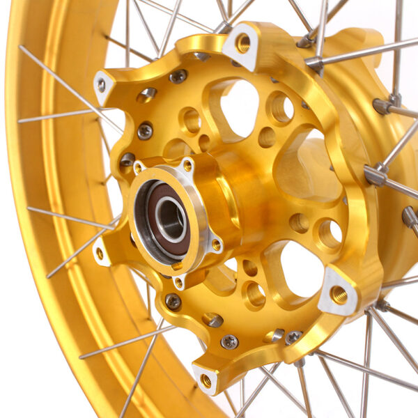 VMX 19inch & 17inch Tubeless Spoked Wheels For BMW R1200GS 2013-2020 R1250GS 2019-2023 Gold Hub & Rim - Image 6
