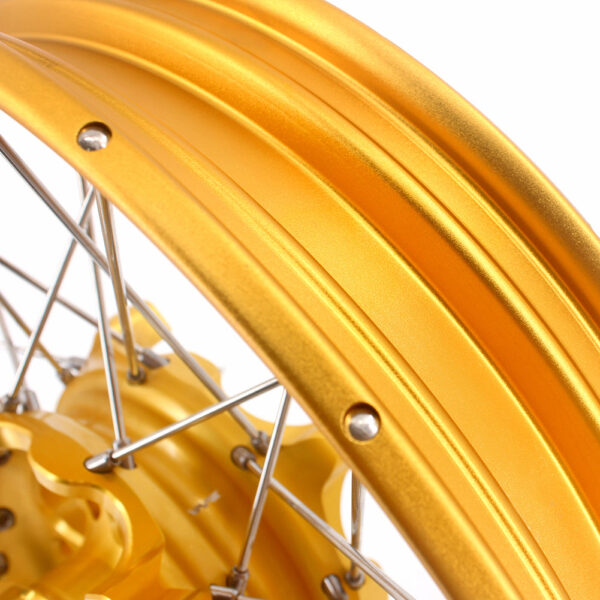 VMX 19inch & 17inch Tubeless Spoked Wheels For BMW R1200GS 2013-2020 R1250GS 2019-2023 Gold Hub & Rim - Image 8