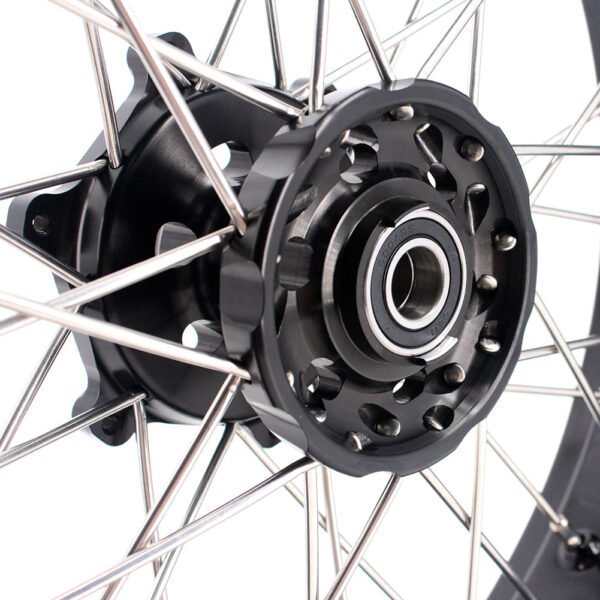 KKE 3.5 & 5.0 17 Inch Wheels for Yamaha WR250F 2001 WR450F 2003-2018 Black - Image 35