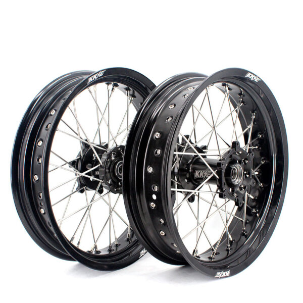 KKE 3.5 & 5.0 17 Inch Wheels for Yamaha WR250F 2001 WR450F 2003-2018 Black - Image 27
