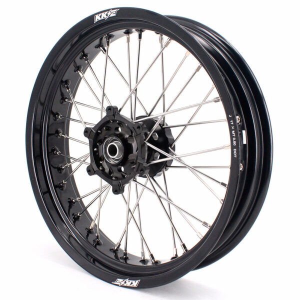KKE 3.5 & 5.0 17 Inch Wheels for Yamaha WR250F 2001 WR450F 2003-2018 Black - Image 8