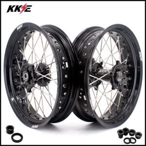 KKE 3.5 & 5.0 17 Inch Wheels for Yamaha WR250F 2001 WR450F 2003-2018 Black