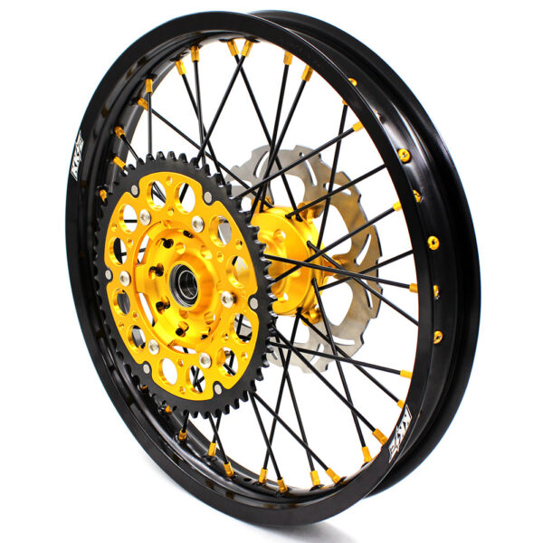 KKE 21" & 19" Mx Diretibke Wheels For YAMAHA YZ125/250 1999-2016 YZ250F/450F 2003-2015 Black Spokes With Disc - Image 6