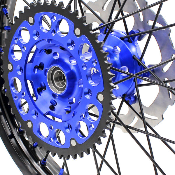 KKE 21"/19" Mx Dirtibke Wheels For YAMAHA YZ125 YZ250 1999-2016 YZ250F YZ450F 2003-2015 Black Spokes With Disc - Image 8