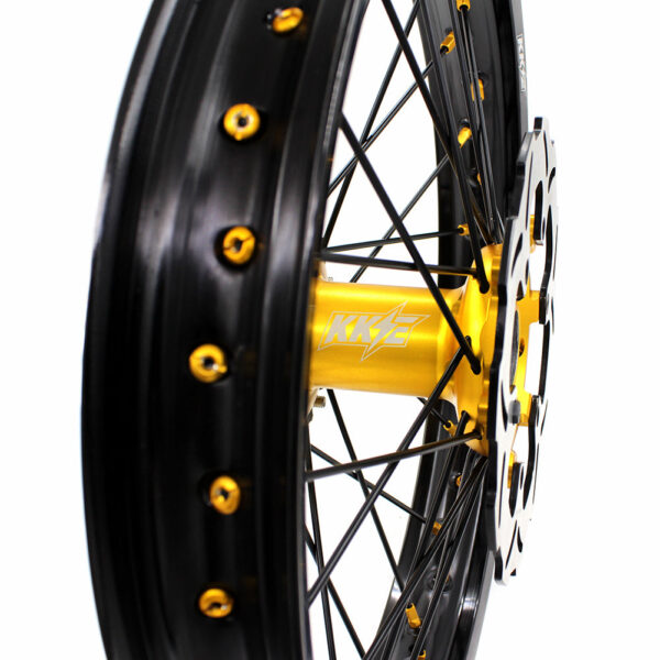 KKE 21" & 19" Mx Diretibke Wheels For YAMAHA YZ125/250 1999-2016 YZ250F/450F 2003-2015 Black Spokes With Disc - Image 13