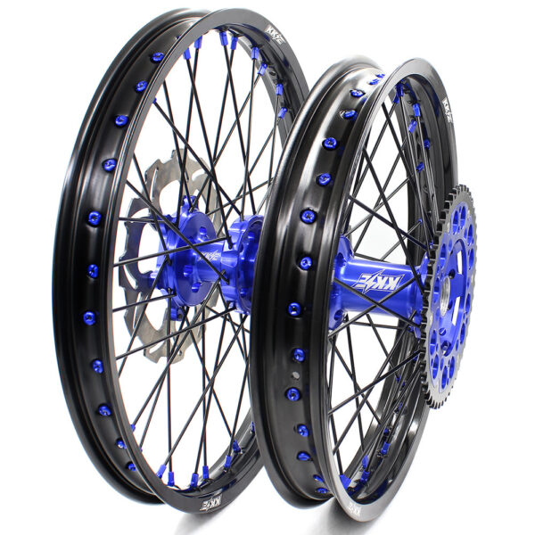 KKE 21"/19" Mx Dirtibke Wheels For YAMAHA YZ125 YZ250 1999-2016 YZ250F YZ450F 2003-2015 Black Spokes With Disc - Image 2