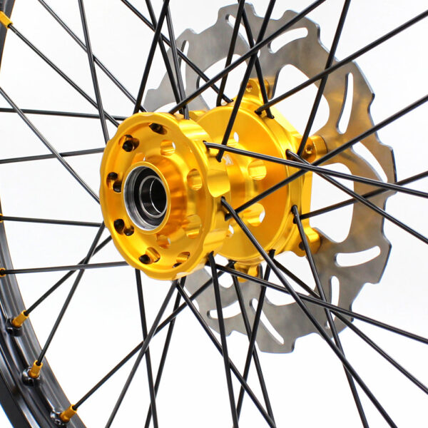 KKE 21" & 19" Mx Diretibke Wheels For YAMAHA YZ125/250 1999-2016 YZ250F/450F 2003-2015 Black Spokes With Disc - Image 8