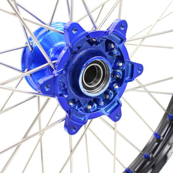 KKE 21"&18" Enduro Dirtbike Wheels For YAMAHA YZ125 YZ250 YZ250F YZ450F Blue Nipples - Image 3