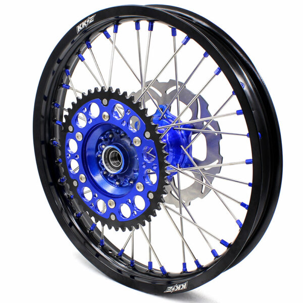 KKE 21"&18" Enduro Dirtbike Casting Wheels For YAMAHA YZ125 YZ250 1999-2016 YZ250F YZ450F 2003-2015 Blue Nipples With Disc - Image 8