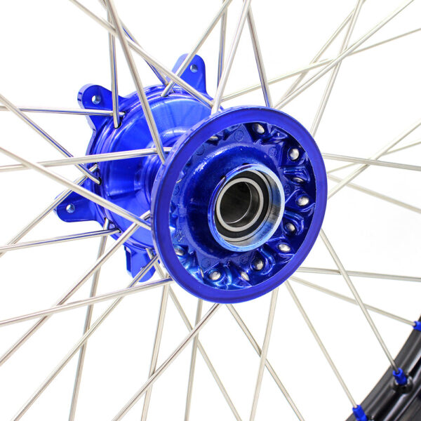 KKE 21"&18" Enduro Dirtbike Wheels For YAMAHA YZ125 YZ250 YZ250F YZ450F Blue Nipples - Image 4