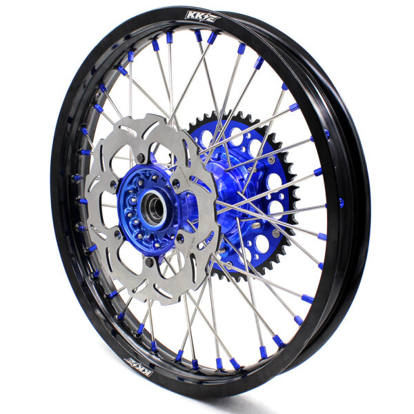 KKE 21"&18" Enduro Dirtbike Casting Wheels For YAMAHA YZ125 YZ250 1999-2016 YZ250F YZ450F 2003-2015 Blue Nipples With Disc - Image 10