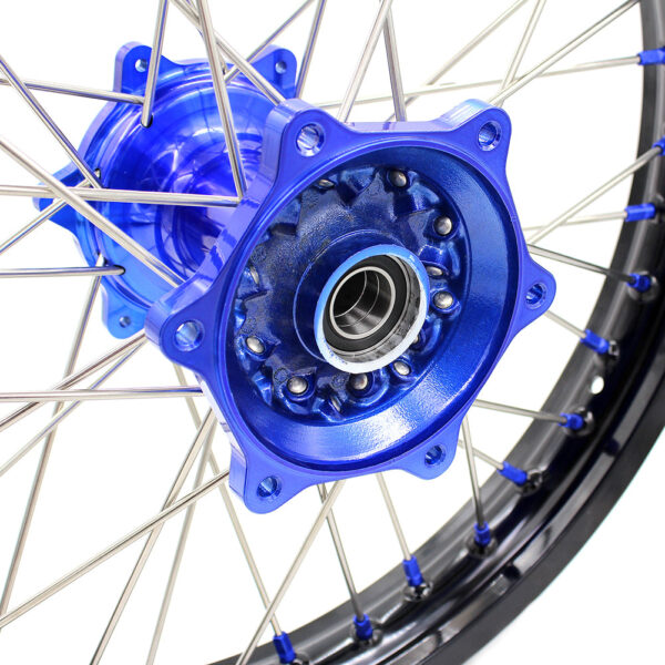 KKE 21"&18" Enduro Dirtbike Wheels For YAMAHA YZ125 YZ250 YZ250F YZ450F Blue Nipples - Image 9