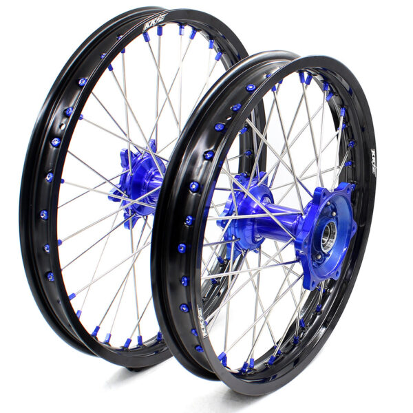 KKE 21"&18" Enduro Dirtbike Wheels For YAMAHA YZ125 YZ250 YZ250F YZ450F Blue Nipples - Image 2