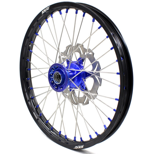 KKE 21"&18" Enduro Dirtbike Casting Wheels For YAMAHA YZ125 YZ250 1999-2016 YZ250F YZ450F 2003-2015 Blue Nipples With Disc - Image 3