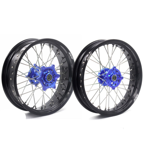 KKE 17Inch KX250F KX450F 2006-2021 For KAWASAKI Supermoto Alloy Wheels Rim Blue - Image 2