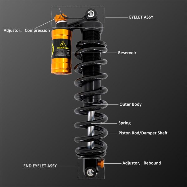 KKE Brand-new Modified Rear Suspension Shock for Surron Light Bee-X 2019-2024 (Collective) - Image 2