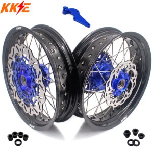 KKE 17″ CUSH DRIVE Supermoto Spoke Wheels Rims Fit KTM 125-530CC 2003-2024