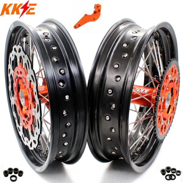 KKE 3.5*16.5" / 5.0*17" Supermoto Wheels for KTM SX SX-F EXC EXC-F XCF 125-530CC 2003-2024 - Image 13