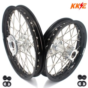 KKE 14 & 12 Small Kid’s Wheels Rims Set for KTM 65 SX 2002-2024 Silver&Black